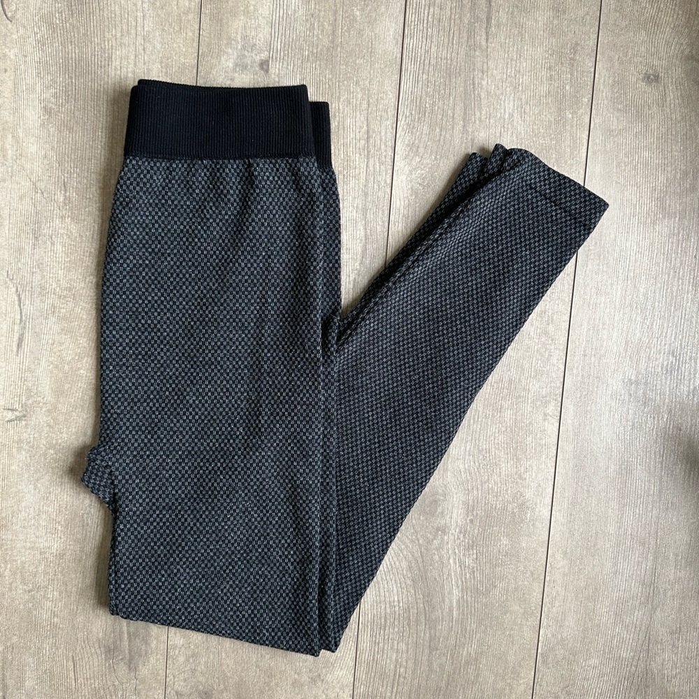 Vintage Gold Medal International Women’s Black Gray Career Durable Leggings S/M
